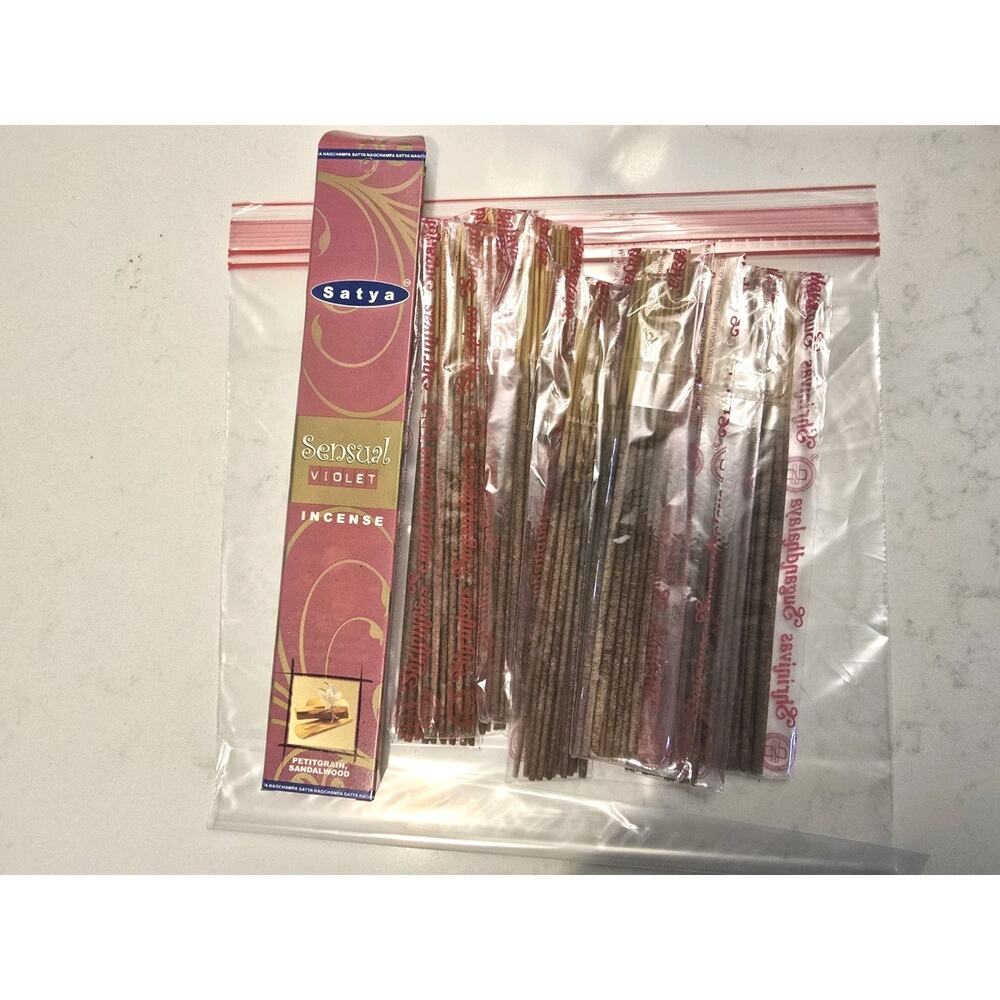 9 Packs 15 gm Pack Incense Sticks Satya Sai Babi VIOLET, SENSUAL SUGANSHALAYA